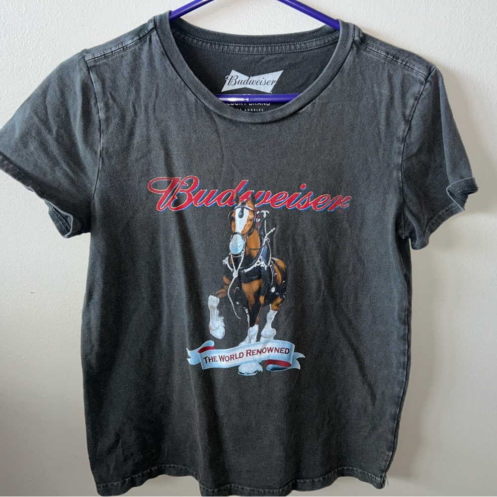 Budweiser Kids Charcoal T-Shirt with Horse Graphic